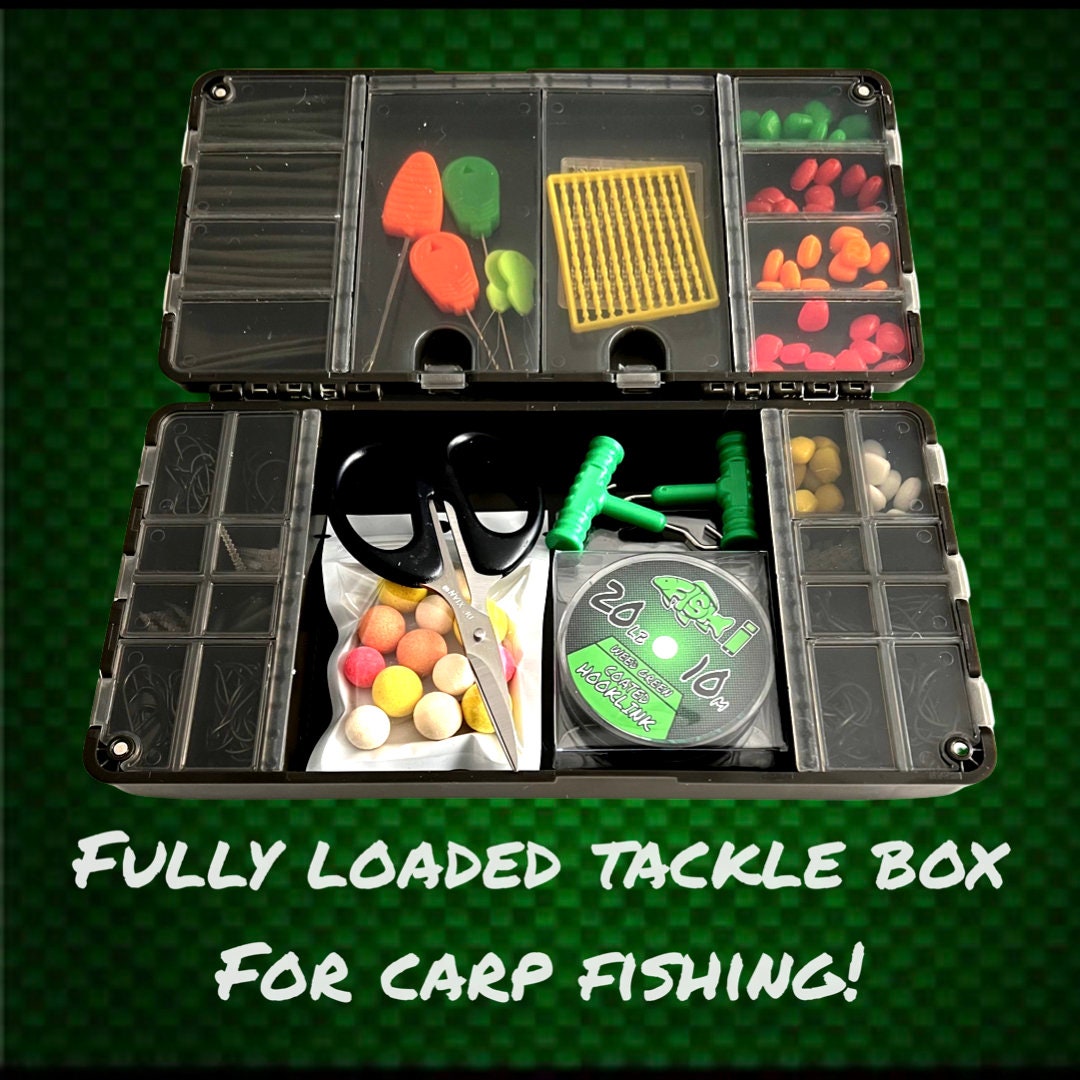 Fully Loaded Carp Fishing Tackle Box for Rig Making and Much More Carp  Fishing Gift Tackle Box New Fishing Gift Perfect Gift 