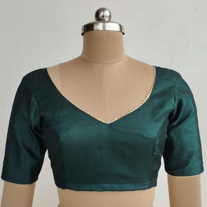 Designer Dupion silk Back open Long sleeves non padded saree blouse, partywear saree blouse, saree blouse, blouse
