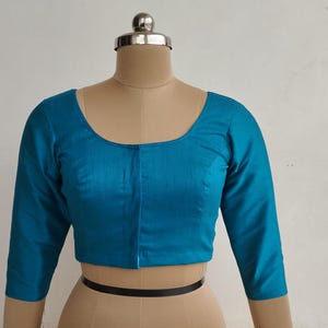Designer Dupion silk Handmade Front open 3/4 Sleeves non padded saree blouse,partywear saree blouse, designer blouse, choli, blouse,
