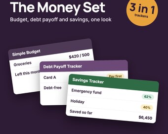Budget Spreadsheet Bundle for Excel & Google Sheets with Debt Snowball and Savings Tracker