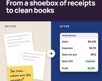 Small Business Bookkeeping Spreadsheet for Excel & Google Sheets, Profit and Loss with Bank CSV Import