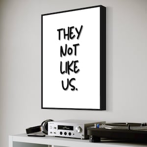 Stampa del testo di Kendrick Lamar: &quot;They Not Like Us&quot; Poster musicale (download digitale)
