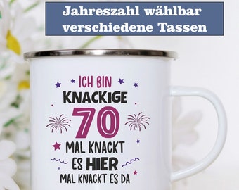 Tasse Spruchtasse Geburtstag - Geschenkidee Frauen Ich bin knackige... Jahreszahl wählbar