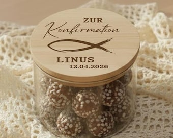 Vorratsglas personalisiert zur Konfirmation- Geschenkidee - Geldgeschenk - Personalisiert