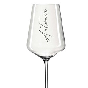 Wine glass with engraving - your desired name - gift idea - modern font - birthday - Christmas