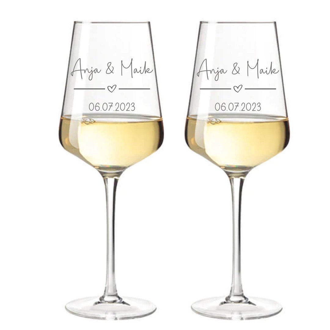 Wedding Glasses Wine Glasses for Weddings Decorative Heart Optionally