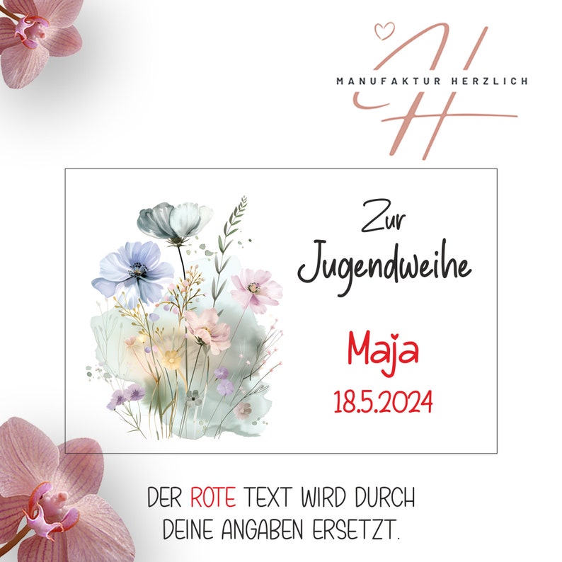 Erinnerungskiste Jugendweihe Erinnerungsbox Geschenk Erinnerung Blumen floral Bild 2