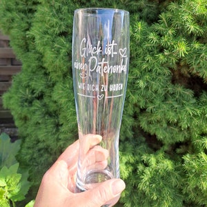 Gift for Dad Wheat beer glass Happiness is... with desired name Father's Day Birthday Christmas image 5