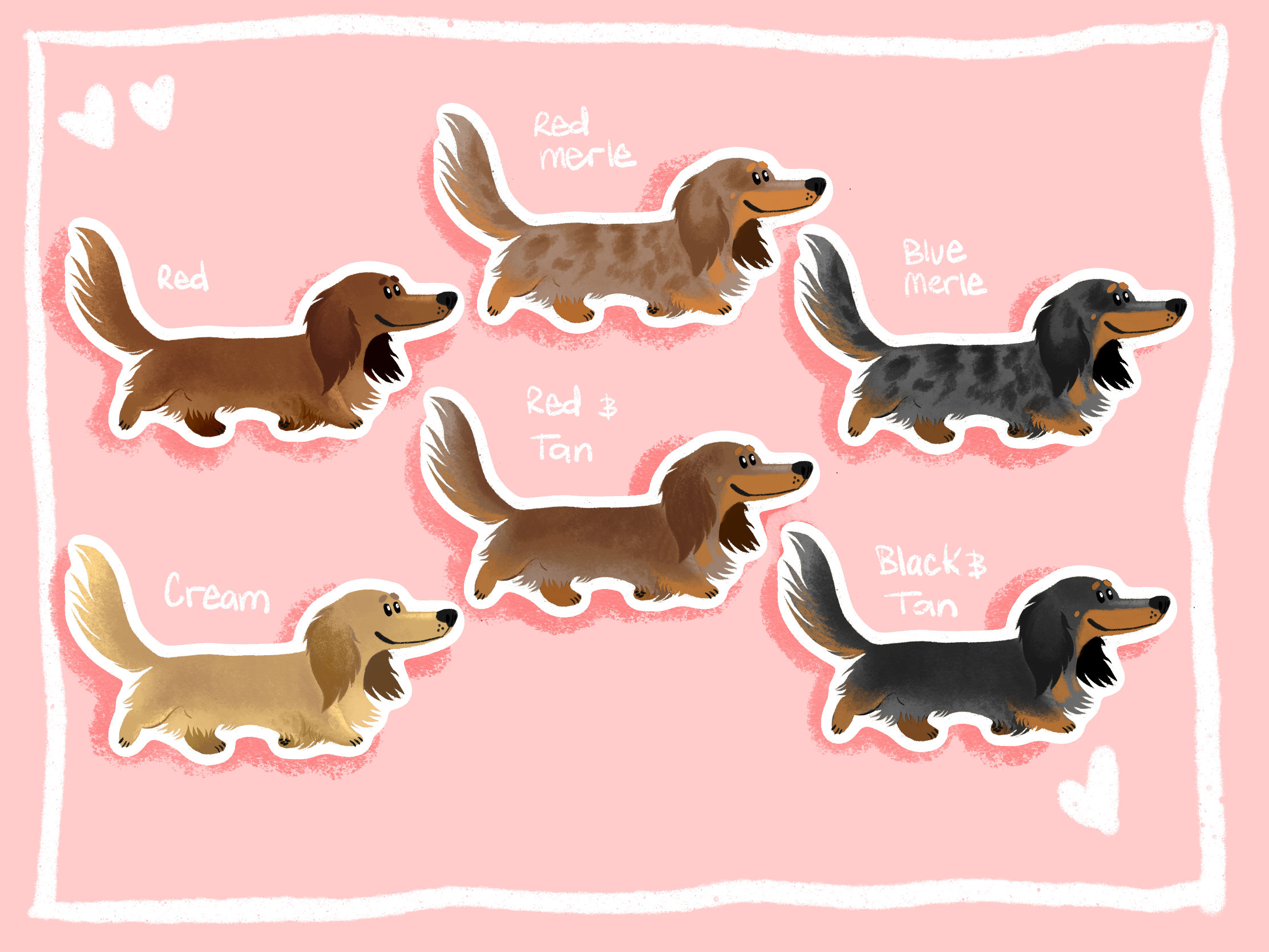 Dachshund Umbrella - Long Hair Cartoon Dachshund Umbrella - Long Hair Cartoon