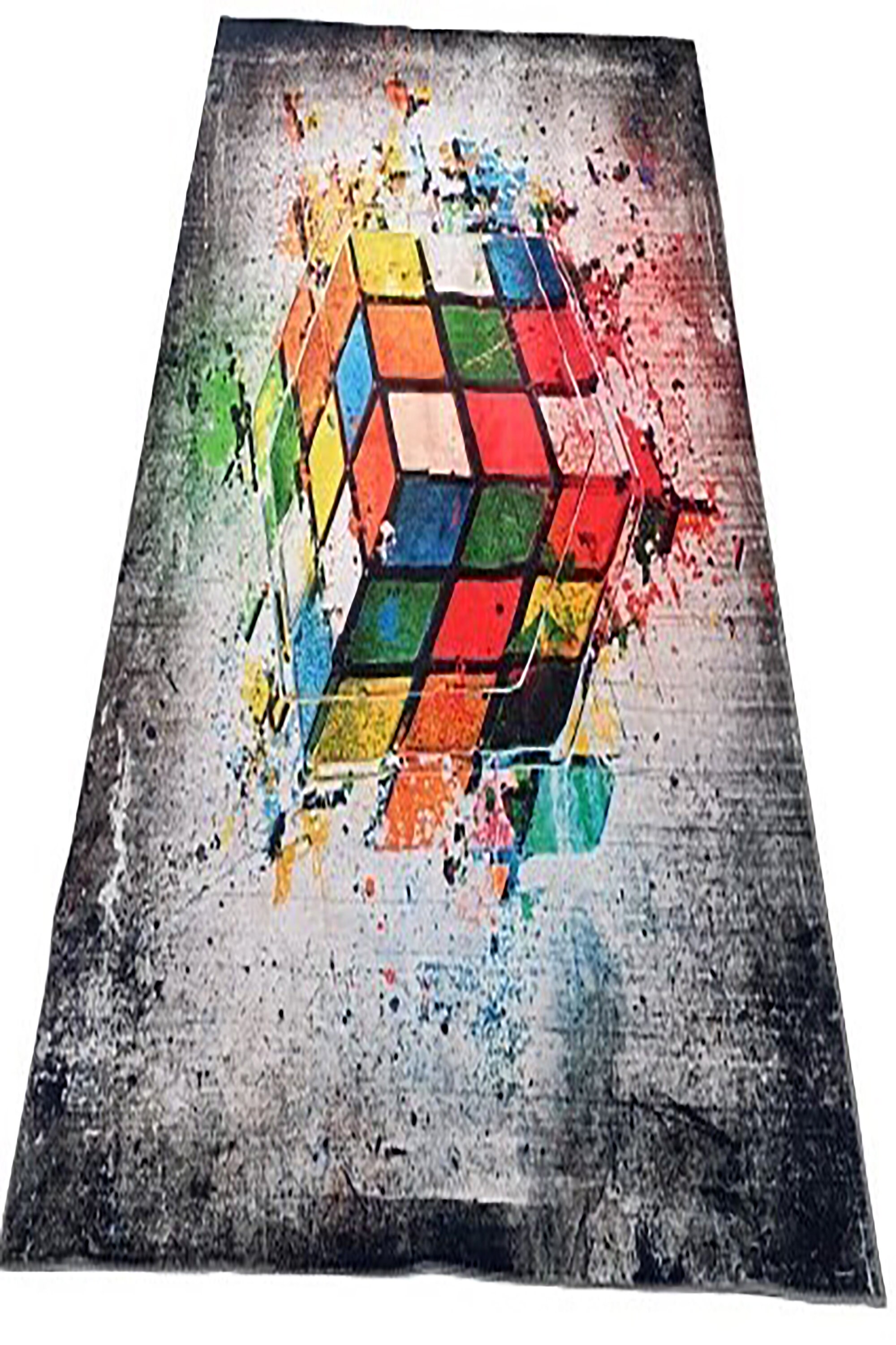 Rubik's Cube, Colorful Cube Rug, Non Slip Rug, Rectangular Version ...