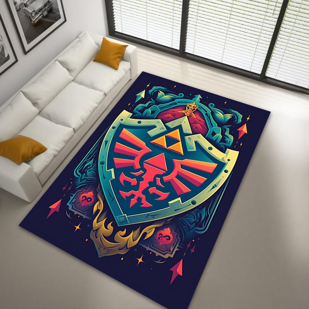 Nintendo Are Rugs Zelda Legend Rug,gaming Area Rug,zelda Game Rug,gamer Gifts,game Room ...