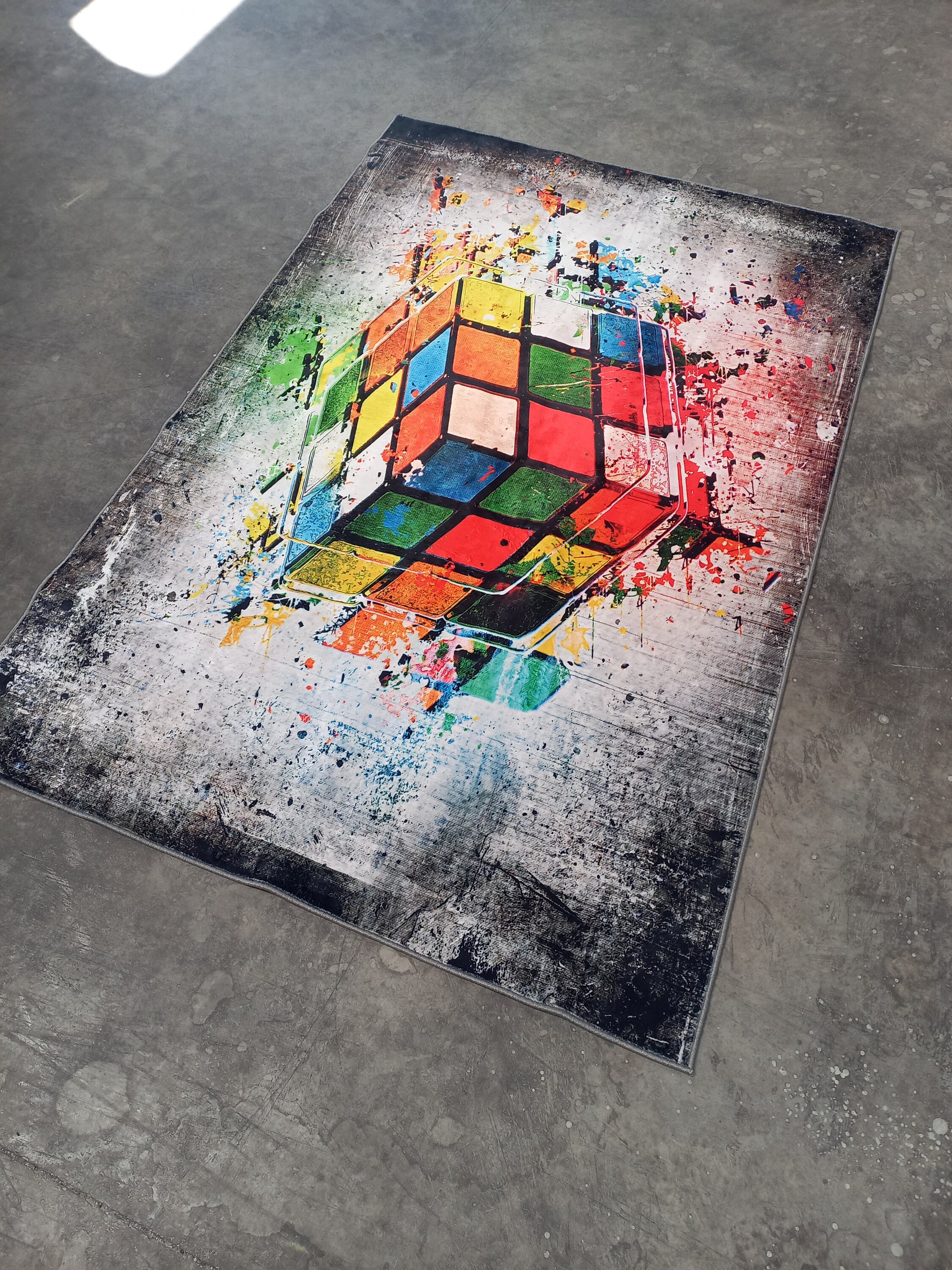 Rubik's Cube, Colorful Cube Rug, Non Slip Rug, Rectangular Version ...