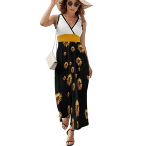 knee length dresses for ladies Girls Sunflower Dress with Bag Cute Princess Dress – marryshe main image 0