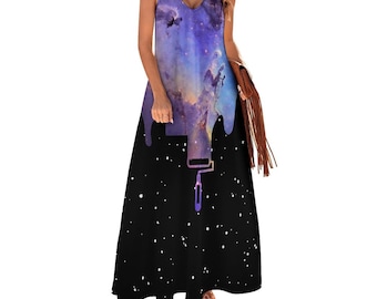 Ankle-length Slip Dress BDQ (All-Over Printing)