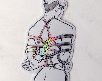 Max Shibari holographic sticker