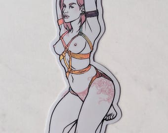 Laura Shibari holographic sticker