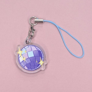 Disco Ball acrylic phone charm