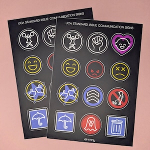 Death Stranding Signs vinyl sticker sheet