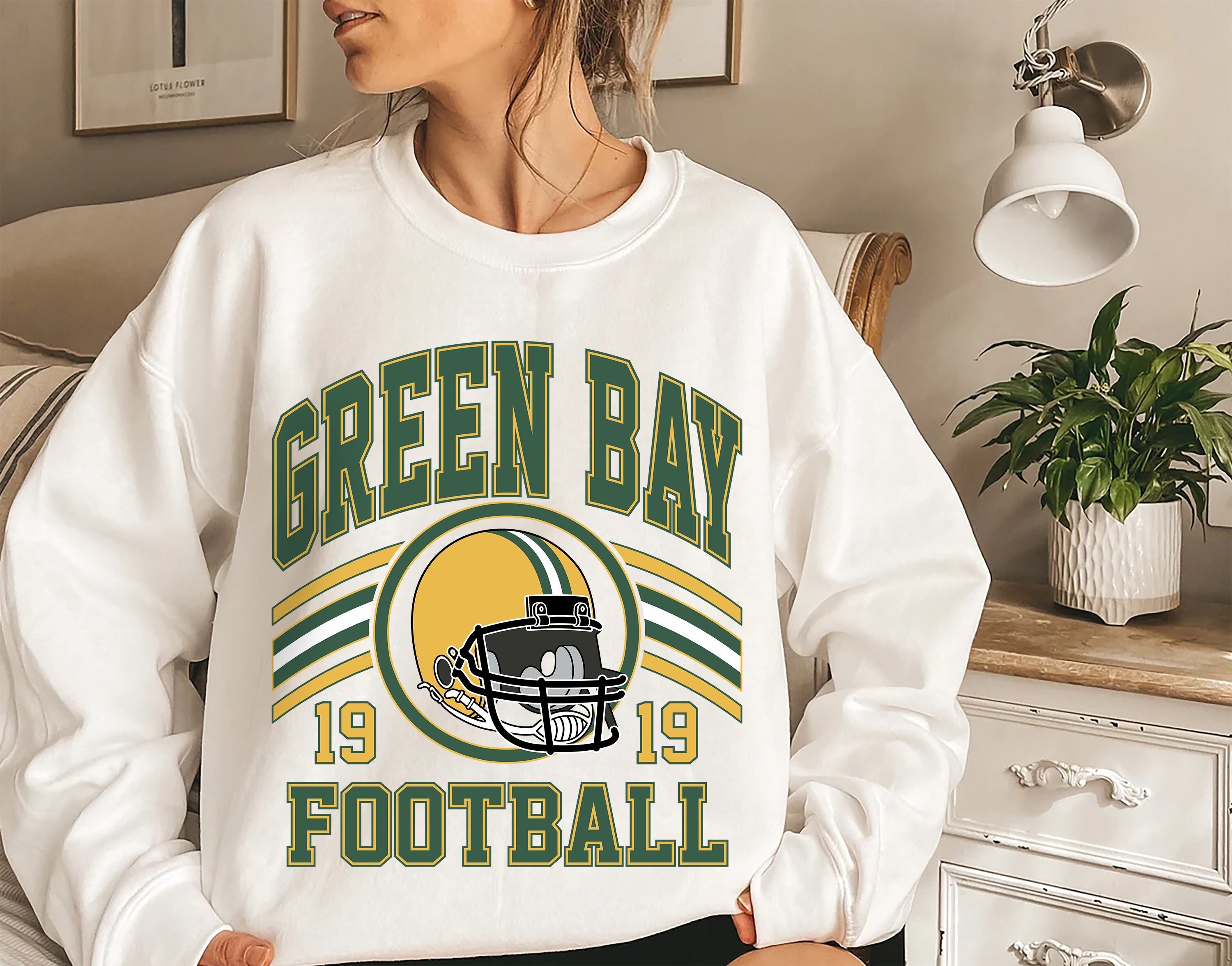 Vintage Green Bay Packers Logo Crewneck Sweatshirt