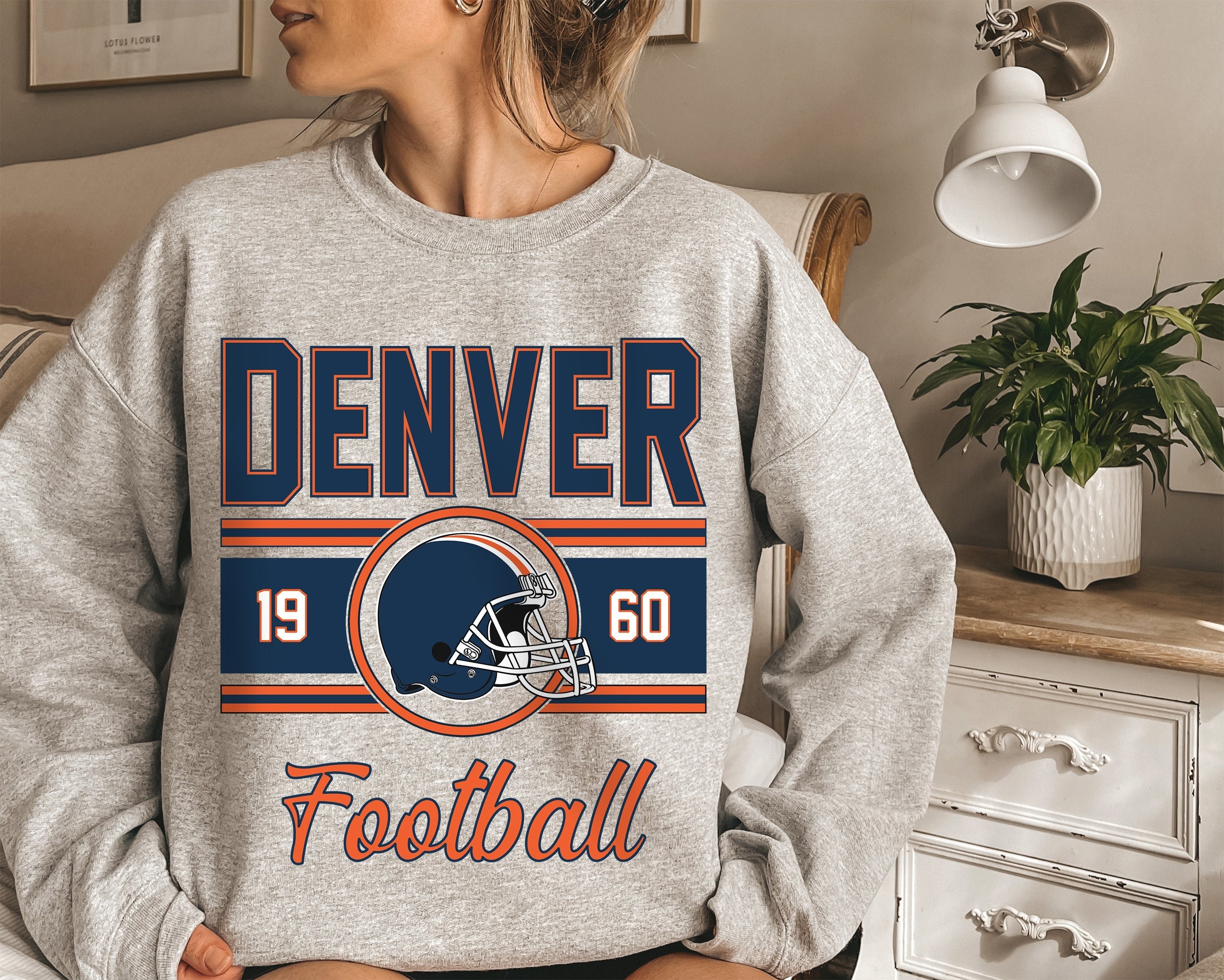 Vintage Denver Sweatshirt Denver Football Sweatshirt Denver 