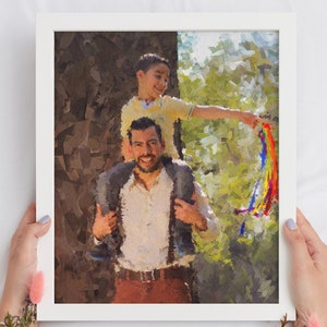 Custom Digital Portrait in Oil Painting Style | Personalized Family & Couple Illustration | Unique Digital Artwork Gift
