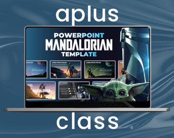 The Mandalorian PowerPoint Template | Themed SLIDES | Galactic Design | TV Show Infographic | Movie Presentations | Cinema | School Project