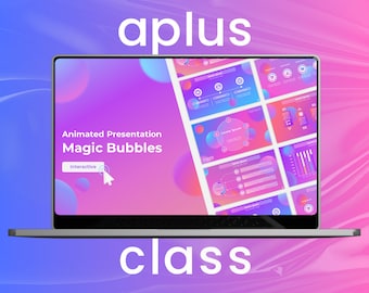 INTERACTIVE PowerPoint TEMPLATE | Magic BUBBLES Design | University & School Project | Animated Slides | Dynamic Infographics | Charts