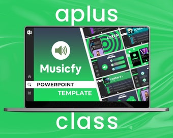 MUSIC PLATFORM PowerPoint TEMPLATE | Streaming Unique Design | Infographics and Charts | Animated Slides | University & School Project
