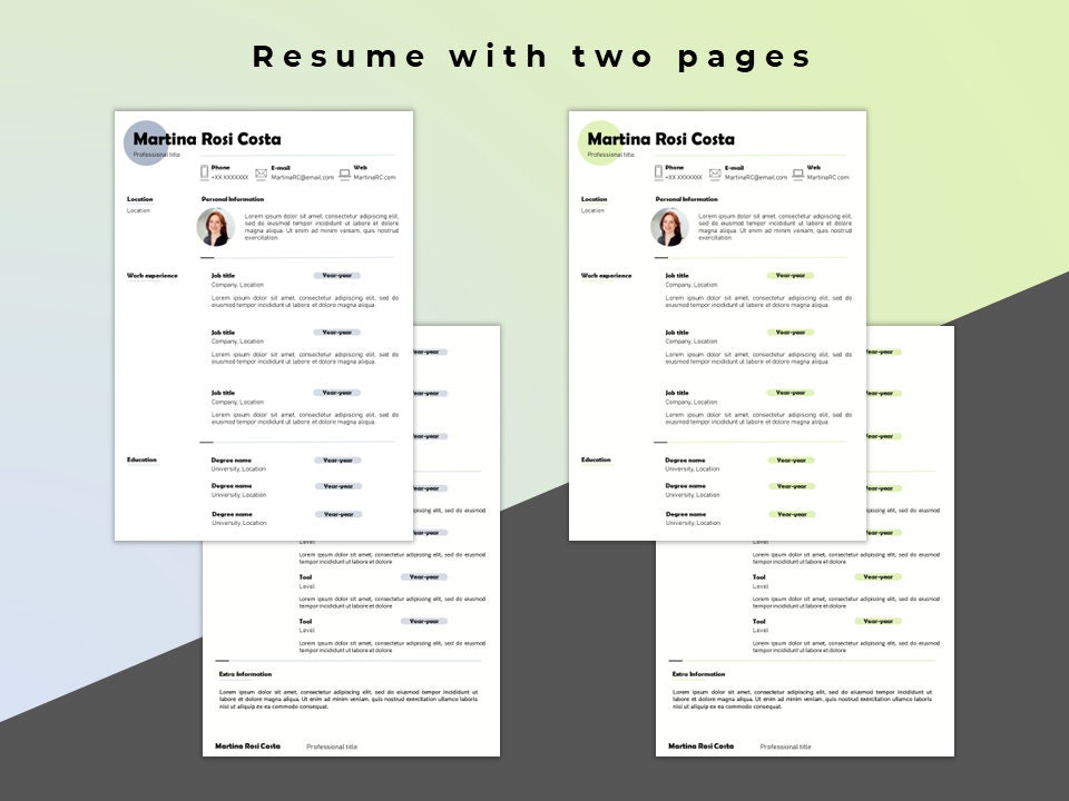 CV Template Proffesional RESUME TEMPLATE in Powerpoint Contains 8