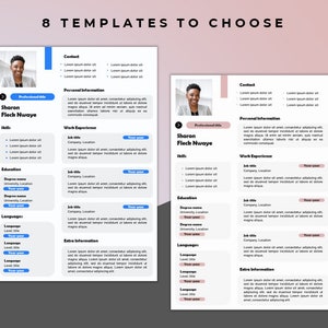 CV Template Proffesional RESUME TEMPLATE in Powerpoint Contains 8