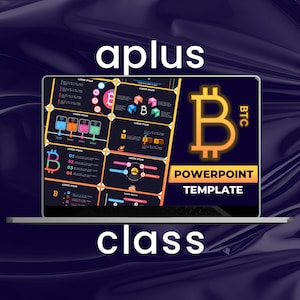 BITCOIN PowerPoint Template | Cryptocurrency INFOGRAPHICS | SLIDES inspired on crypto |  University & School Project | Finance Design