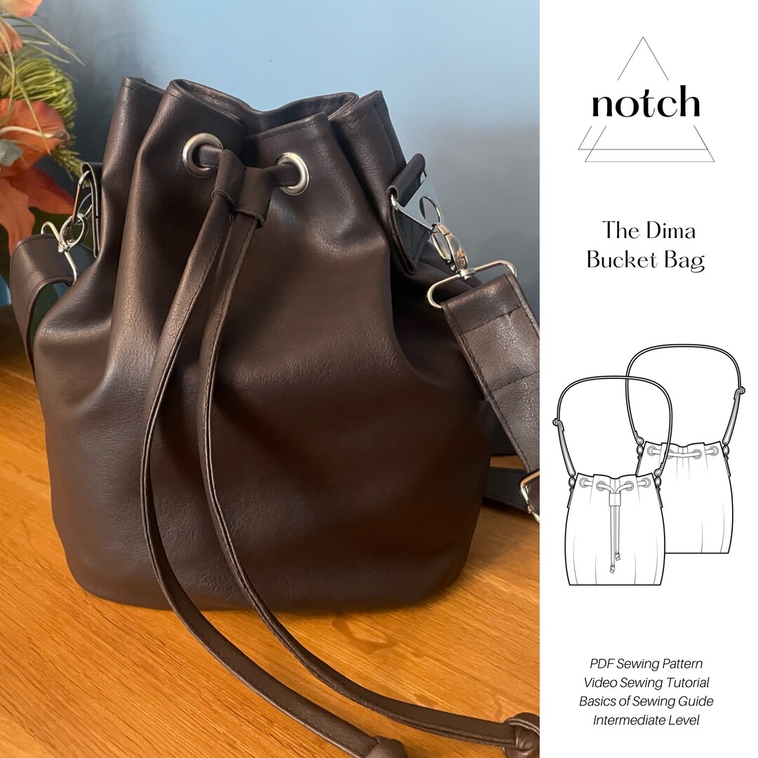 Bucket Bag PDF Sewing Pattern // Sewing Pattern for Bucket Bag Cross ...