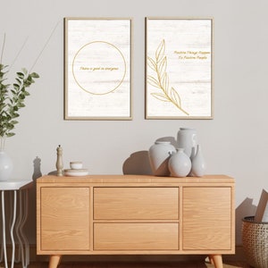 Minimalist Home-Office Wall Art, Business Workplace Decor, Printable, Inspirational Poster Gallery Set of 4 Prints