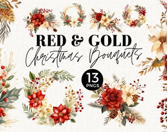 Aquarell Weihnachtskranz Clipart, rote kalte Weihnachtssträuße PNG, elegant, klassisch, Weihnachtsrahmen Laub, kommerzielle Nutzung, Geschenkanhänger 047SS