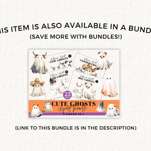 Halloween Cow Ghost Clipart, SINGLE Png FILE, Sweater POD, Sublimation ...