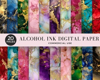 20 Alkohol Tinte Digitales Papier, Verwenden Sie für Tumbler Wrap, sofortiger digitaler Download, kommerzielle Nutzung, POD erlaubt, Ink Art Digital Print, 004SS