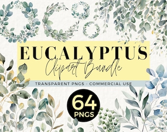 Eukalyptus Aquarell Clipart Bundle, Braun Grün Gold Blätter und Zweige, Floral Hochzeit Grüntropfen, Kränze, digitaler Download, 021SS