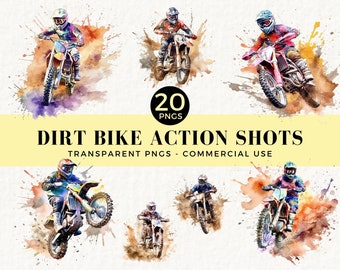 Dirt Bike Clipart, Motocross Rider on Dirtbike, 20 Transparent PNG, Digital Download Boyfriend Gifts, Baby Announcement, Boy Birthday, SS018