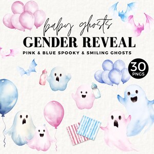 Halloween Gender Reveal Keeper Of The Gender Ghosts, Pink Blue Baby Ghouls, for Halloween Baby Shower, Little Baby Boo, Spooky, Bat, 042SS