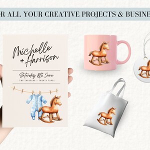 He or She Clipart, Baby Shower PNG, Pink and Blue Clipart Bundle, Ice ...