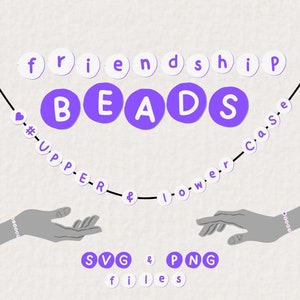 Pulseira de miçangas clipart, miçangas redondas de amizade SVG, letras do alfabeto, aniversário da minha adolescência, convite para festa de pré-adolescente clipart, roxo, 086SS