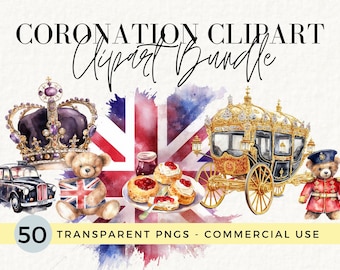 König Charles III Krönungstag 2023 Clipart, kommerzielle Nutzung POD, Sublimationsdesign, Partythema, Krone PNG, digitaler Download, 008SS