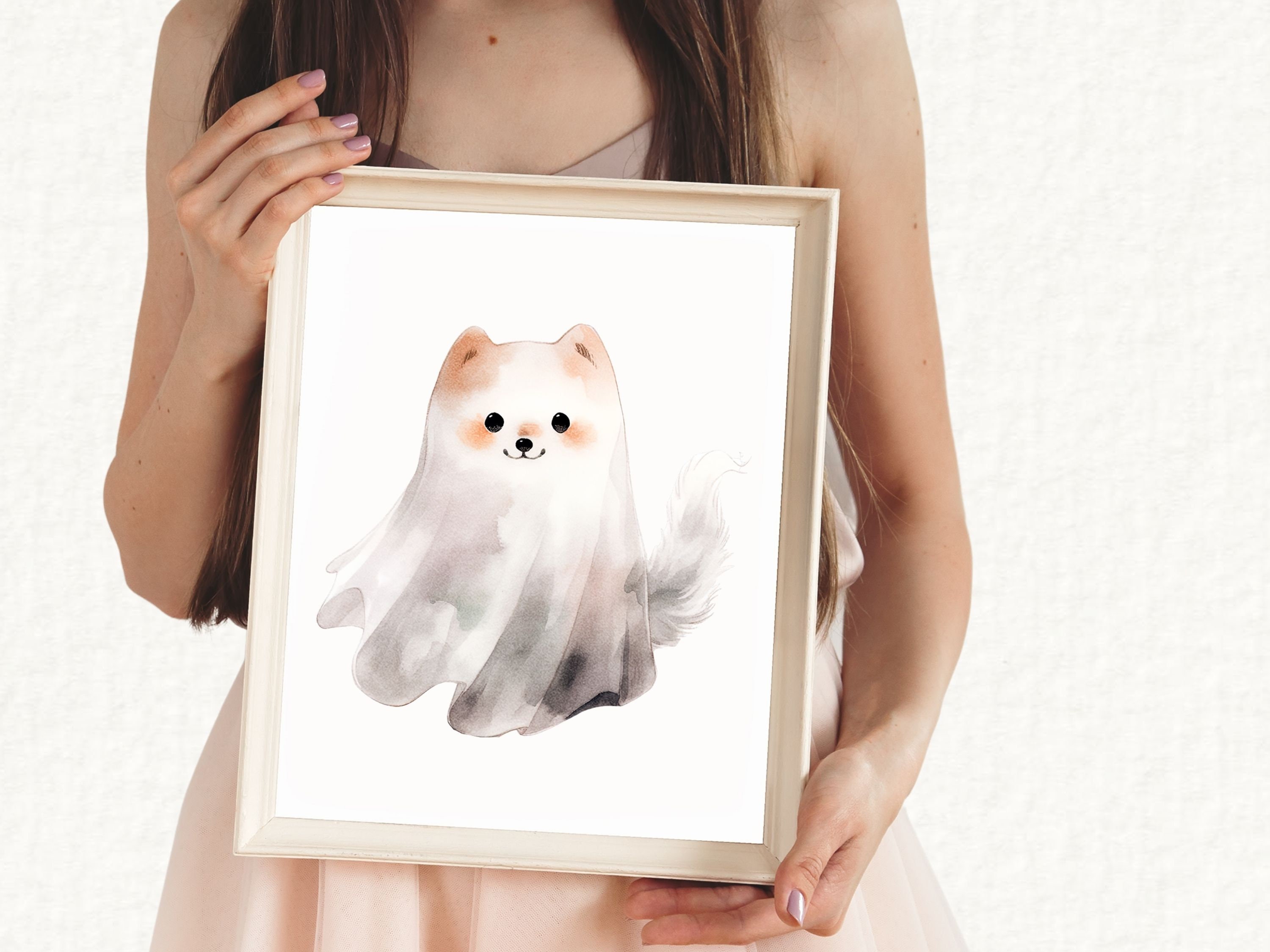 Halloween Ghost Dogs Clipart Bundle, Files for Sweater POD, Sublimation ...