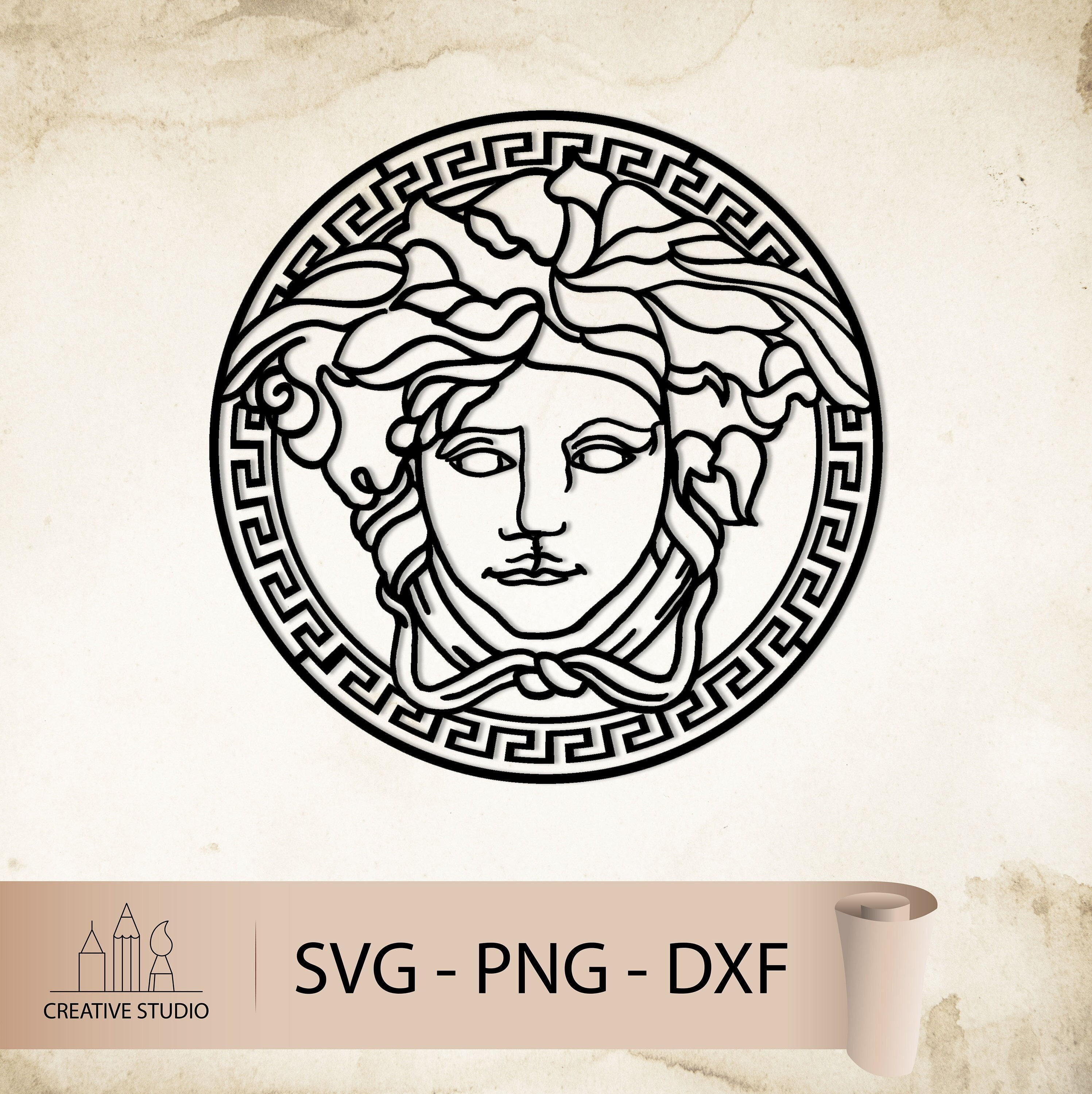 Versace 5 Medusa Head Black Gold Wallpaper 386117  386117  