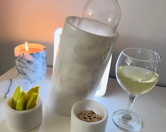 Handcrafted Marble Wine Chiller - Elegant Home Bar Decor