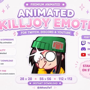 Valorant Emote, Animated Killjoy Design for Twitch and Discord