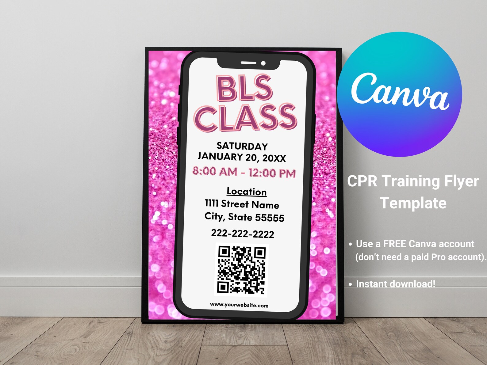 CPR & First Aid Instructor Marketing Flyer Templates for First Aid, AED