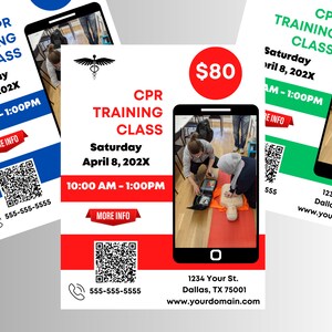 CPR Flyer Training Template CPR Marketing for Cpr Business Flyer First ...