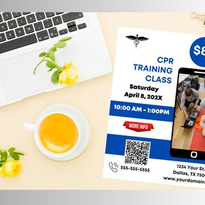CPR Flyer Training Template CPR Marketing for Cpr Business Flyer First ...