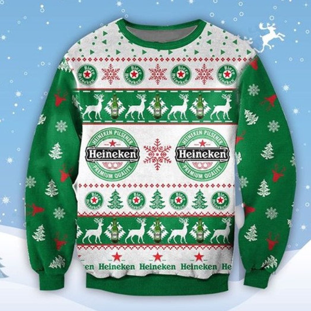 Lustige Heineken Bier Weihnachten Hässliche Pullover Etsy.de